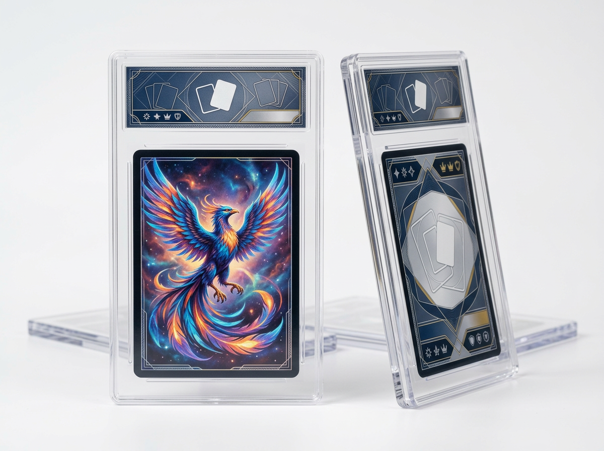 Custom printed card slab with phoenix artwork